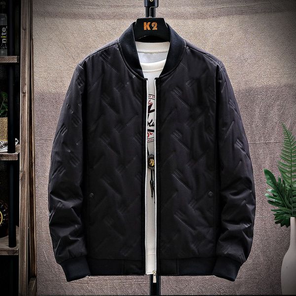 

men winter casual new zipper jacket male fleece warm coats streetwear slim men's jackets and coat mens clothing kg-720, Black