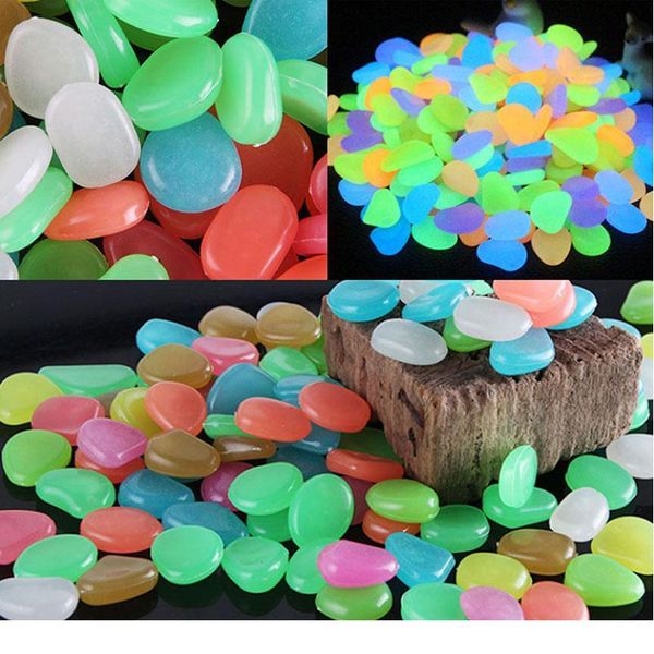 

10pcs garden decor luminous stones glow in dark decorative pebbles outdoor fish tank decoration pebble rocks aquarium m qylxgg
