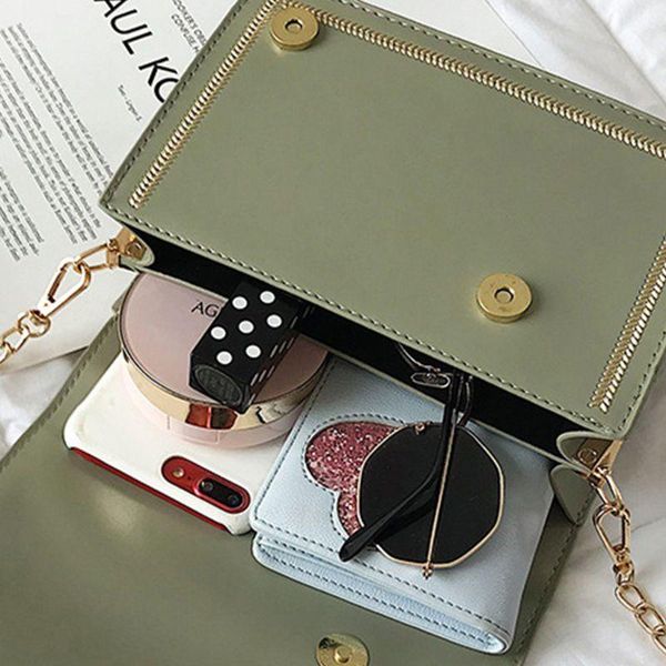 

women shoulder bag pu leather chain crossbody messenger small handbag lady travel purse m5te