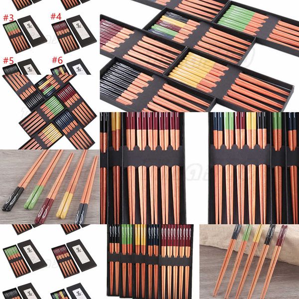 

used wooden set 5 pairs pointed commonly in home use and a box of 23cm dinner chopsticks 9k4h