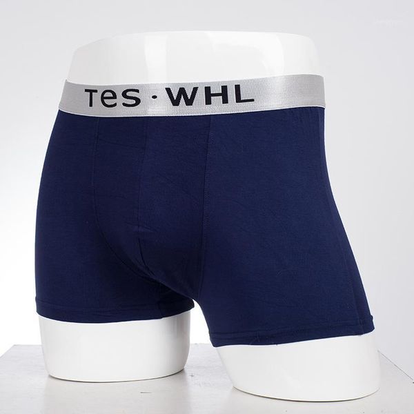 

2pcs solid color men's briefs solid color stretch cotton sports boxers cotton men's shorts1, Black;white