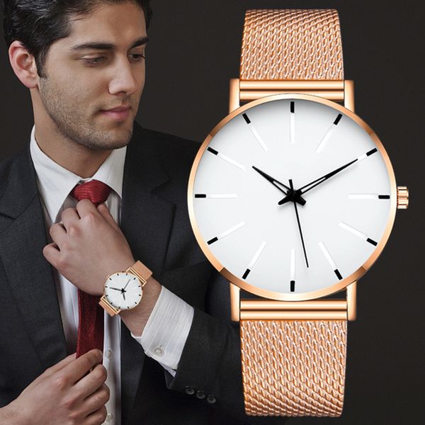 

2020 minimalist men's fashion ultra thin watches simple men business stainless steel mesh belt quartz watch women, Slivery;brown