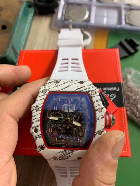

3a new fashion big dial chronograph quartz men watches silicone strap date sport wristwatch clock male luminous watch relogio masculino, Slivery;brown