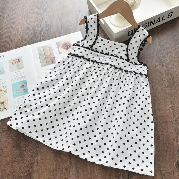 

girl princess dress 2020 new summer kids polka dot dress party costumes sweet ruffles outfits children clothing 3 7y1, Red;yellow