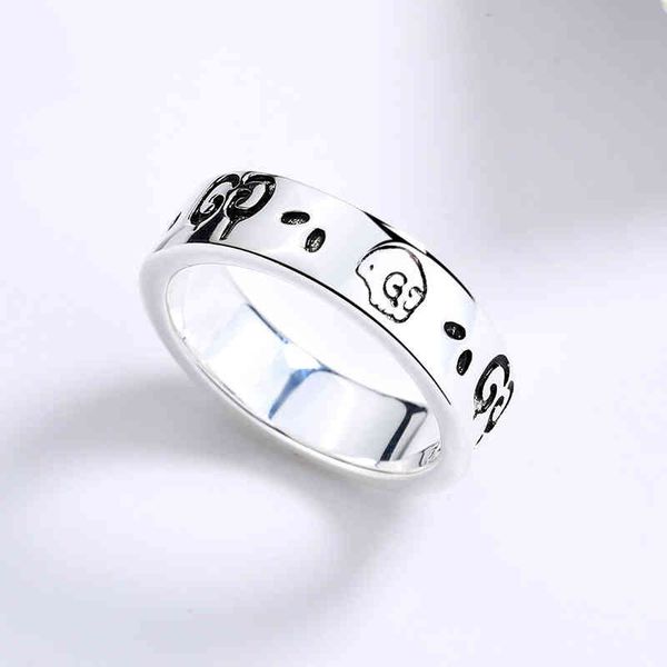 

g925 ring skeleton head male and female couple pair ghost series jewel, Silver