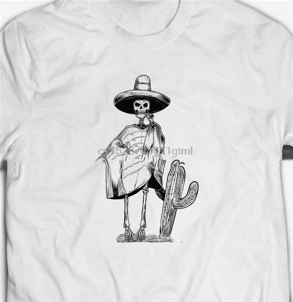

мужские или женский мексиканский скелет cactus s-xxxl белый хлопок футболка tshirts tee unisex сыпучие fit tee shirt спорт толстовка с капюш