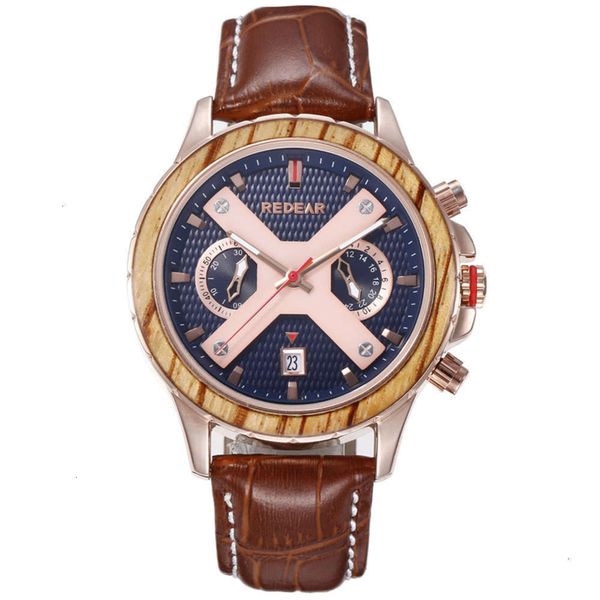 

function men's leather watch strap multi calendar luminous sale, Slivery;brown