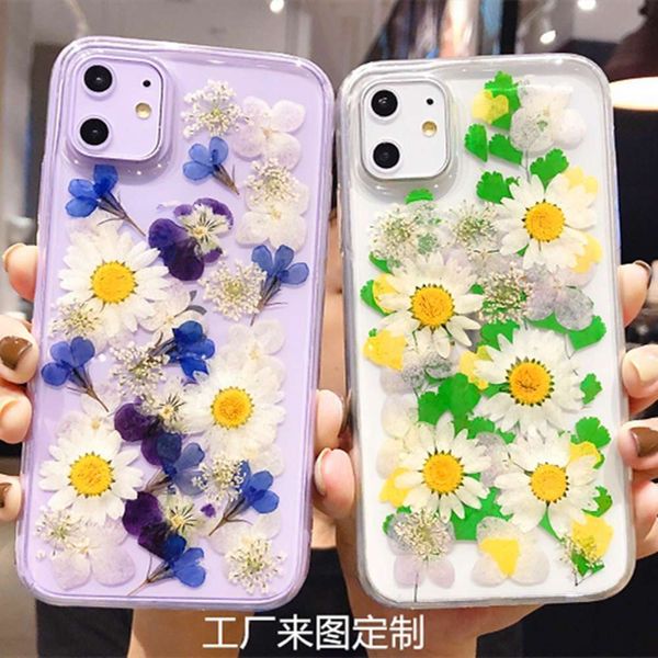 

qajapan and south korea zhenhua dry flower mobile phone protective cover is suitable for vip 11promax gutta percha mobile phone caselk