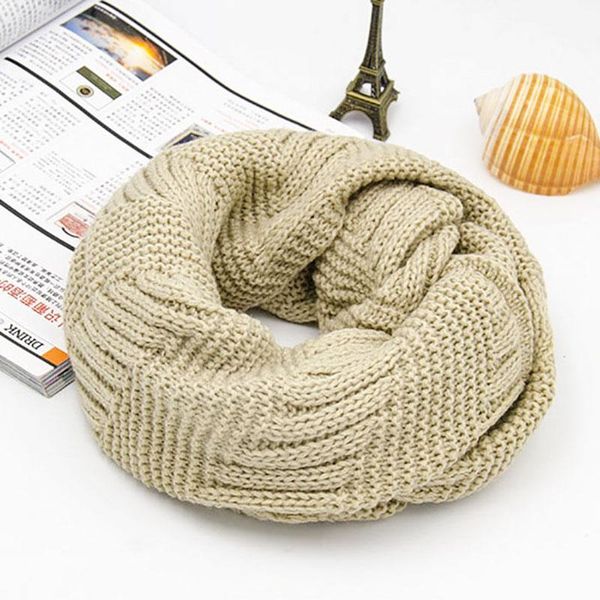 

scarves winter women loop ring scarf circle knitted man acrylic soft warm infinity snood for ladys neck 2021 arrive1, Blue;gray