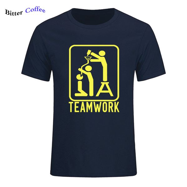 

sport summer novelty teamwork team work funny drinking drunk t shirt men women casual short sleeve tee fashion style men tee