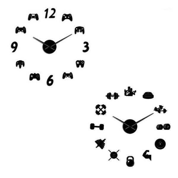 

wall clocks modern quartz diy 3d big clock sticker for living room decor1