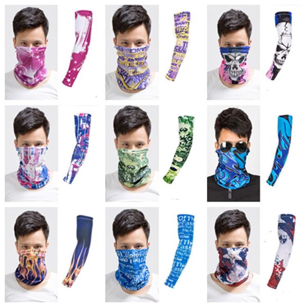 

sunscreen summer ice silk sleeve + face mask combination anti-ultraviolet quick-drying outdoor equipment t2i5953