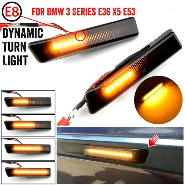 

for e36 m3 facelift 1997-1999 x5 e53 1999-2006 led dynamic turn signal light side marker fender sequential lamp blinker1