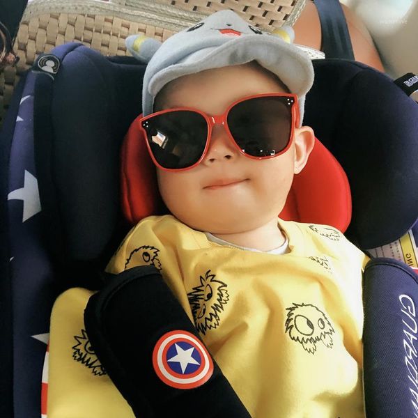 

New Children Oversize Square Cateye Sunglasses Fashion Brand Design Kid Sun Glasses Boy Girl Unisex Vintage UV400 Mirror Goggle1, White;black