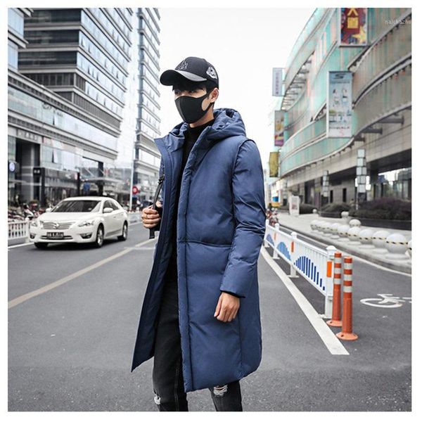 

parka men winter long jacket men thick cotton-padded jacket mens parka coat male fashion casual coats 5xl1, Black
