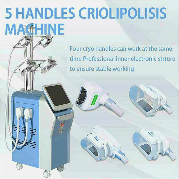 

2020 factory price 5 cryo cryotherapy handles fat ing cryo body contour slimming machine vacuum slimming beauty equipment