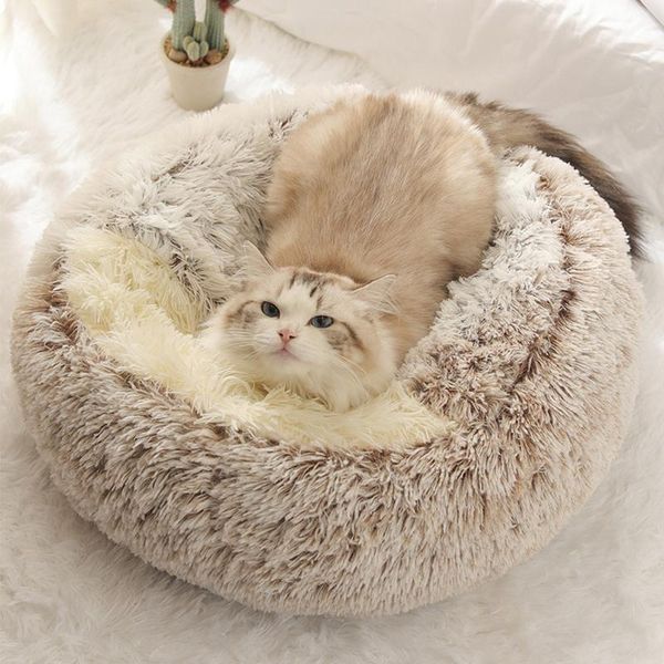 

cat beds & furniture 2 in 1 bed warm pet long plush mat kennel soft sofa cushion for small dogs puppy kitten sleeping bag cats nest