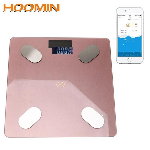 

bathroom & kitchen scales hoomin body fat scale scientific smart app android or ios led digital weight usb rechargeable electronic floor sca