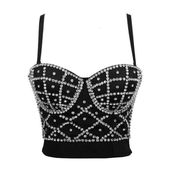 

harvest woman bustier fashion black beads bra vest q820 utlu, Black;white