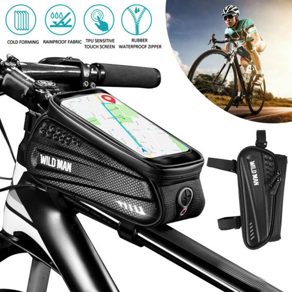 

рама велосипеда передняя верхняя труба handlebar сенсорный водонепроницаемый сотовый мобильный телефон велоспорт сумка прочный велосипед акс