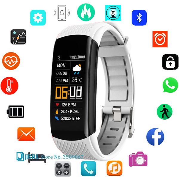

kids watches for girls boys smartwatch bluetooth children's smart bracelet android ios temperature fitness tracker band, Slivery;black