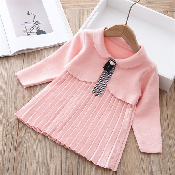 

jargazol toddler girl fall clothes 2020 fashion knit sweater korean cute little girls pullover baby children christmas lj201128, Blue