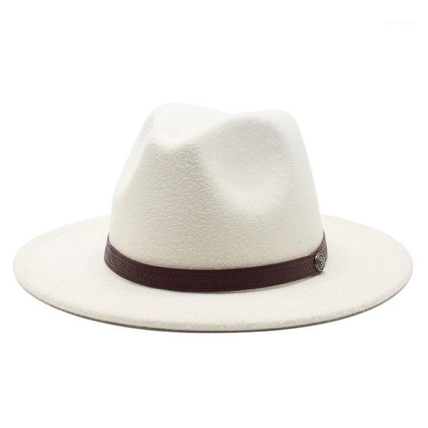 Широкие шляпы с краями панама шерстяная шерсть с федорой с лентой украшение моды Fasure Jazz Formal Top Hat Bowler для мужчин женщин1