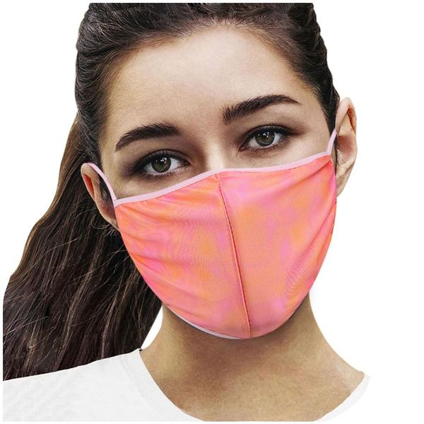 

in stock tie dye designer mask for women cotton fabric washable face masque bandage travel windproof mouth maske bbyvwg alice_bag