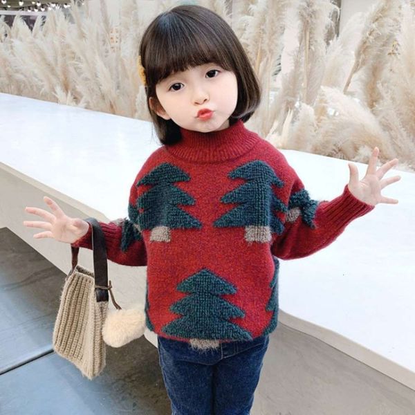 

round autumn 2020 new wear girls' neck pullover children's sweater t-shirt, Blue