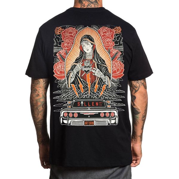

sullen mens hopeleshort sleeve t shirt black virgin mary tattooed clothing appa t shirts 033538 sport hooded sweatshirt hoodie