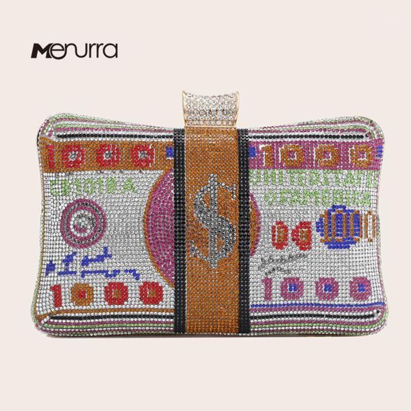 

evening bags stack of cash crystals women money clutch diamond painting chain wedding dinner purses and handbags luxury female1