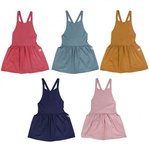 

cotton and linen apron with back household kitchen female apron anti-fouling vest-type women linen for housework1