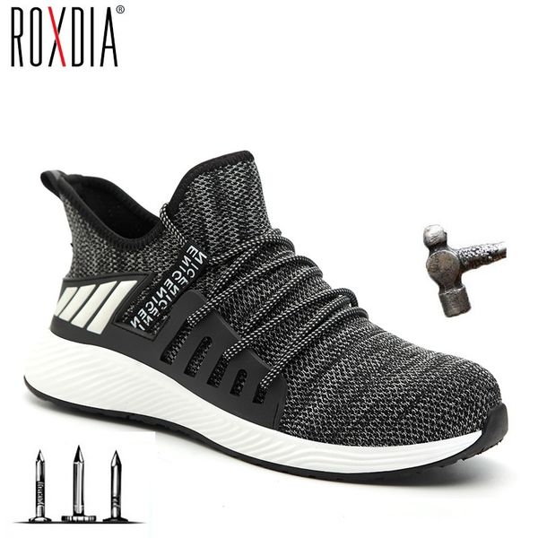 

ultra-light steel toe cap men boots safety shoes women work sneakers breathable outdoor shoe plus size 36-46 roxdia brand rxm159 y200915, Black;brown