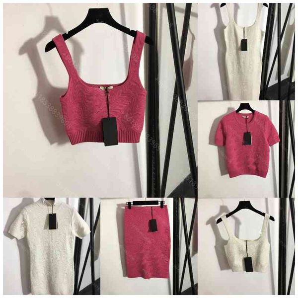 

women knit vest dress casual sweater dresses three-dimensional embossed suit strapless skirt back zipper fashion sweaters womens office appa, Black;gray