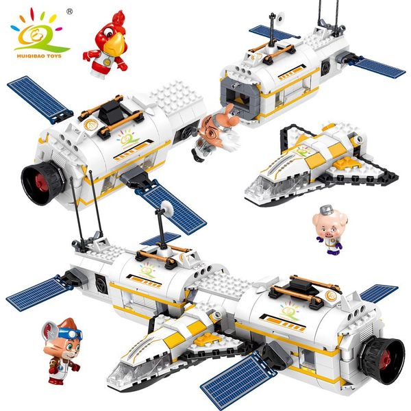 

huiqibao 594pcs spacecraft building blocks set city aerospace space shuttle ship model bricks city toys for children friends sqckyu pingtoy
