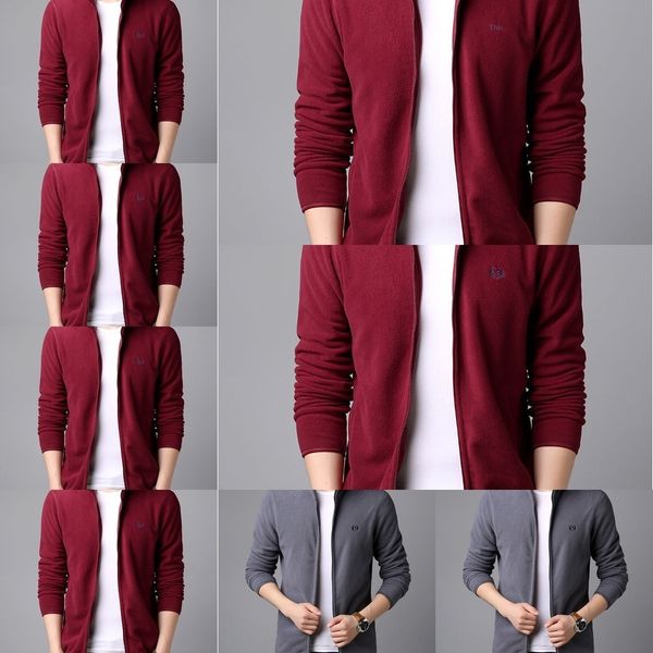 

осень новый стиль пальто мужской бренд плюшевые верхняя одежда полиэстер печати осень новый стиль пальто sweatersweater свитер мужской плюше, Black