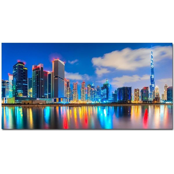 

dubai city здания декорация плакат ptints нордик природный пейзаж картина маслом современные холст стены искусства картина гостиная домашнее