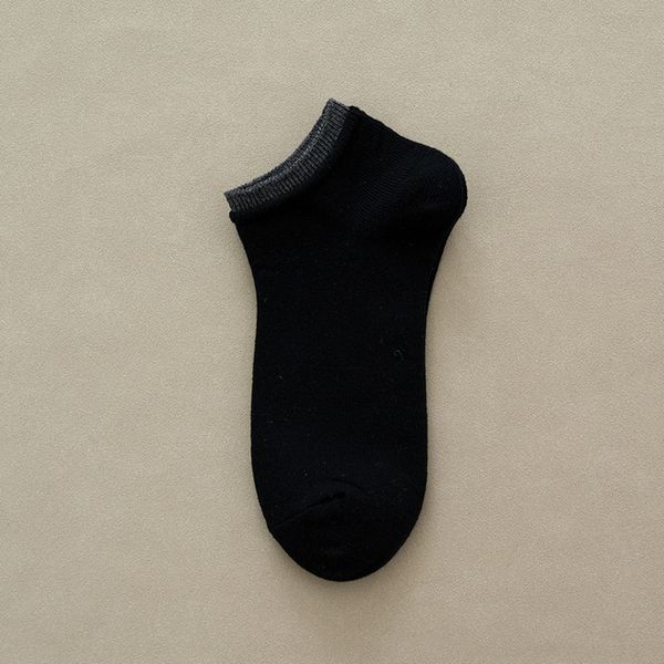 

aiihg men's boat cotton deodorant socks sweat absorbing boat cotton spring and summer and socks sports breathable summer thin autumn bv, Black