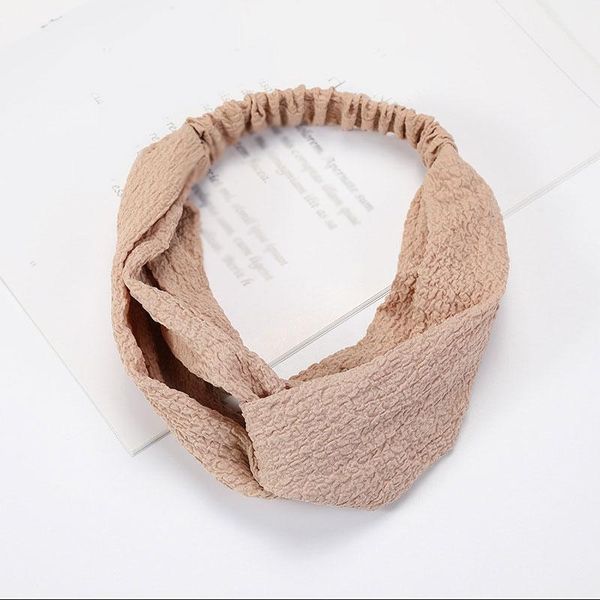 

korea sweet solid color women headband bandage makeup washing face headwrap cross knotted elastic hairband girl hair accessories q sqccfv