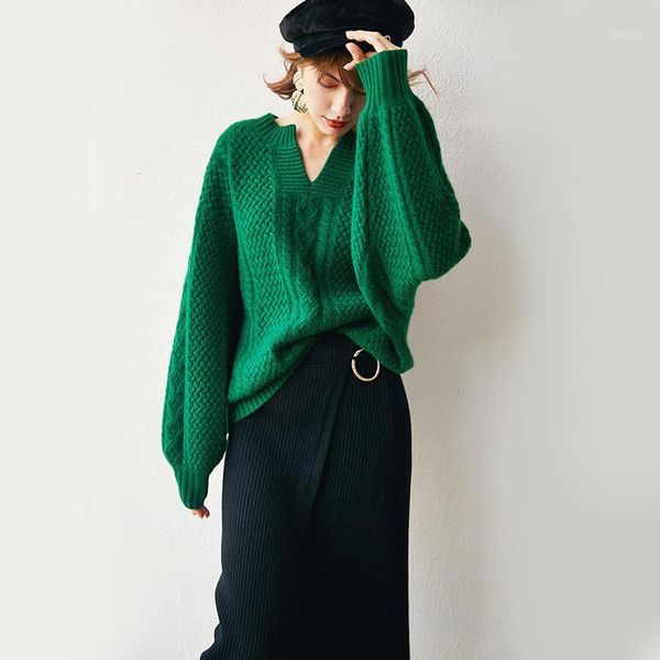 

women's sweaters 2021 women female winter fashion woman autumn jumpers woolen vintage ladies knitted pullovers sweater m7371, White;black