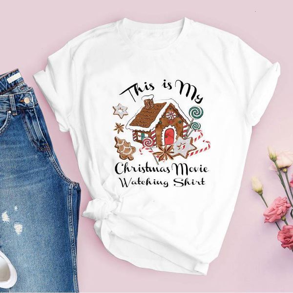 

tees for women cookies snow season style new year 90s holiday christmas clothes female tshirt lady clothing graphic t-shirt, White