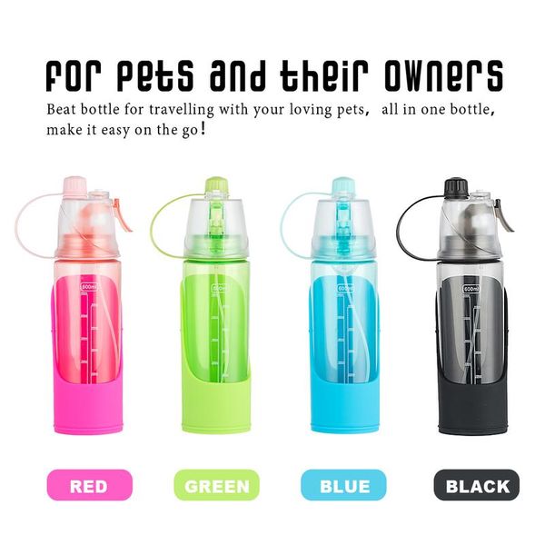 

600ml dog water bottle portabal travel pet puppy cat water dispenser feeder dog bowl for small medium dogs cats drinking bbygmj