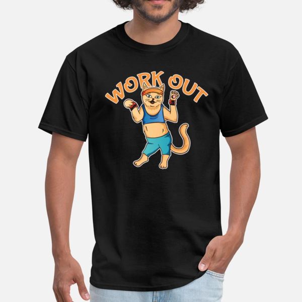 

work out cat fitness cat t shirt comic breathable trendy tracksuit hoodie sweatshirt