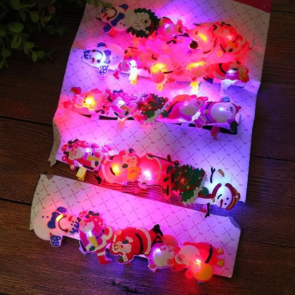 

xke6l cartoon children's creative glowing christmas plastic girls glowing prize cartoon luminous children's hairpin kindergarten l