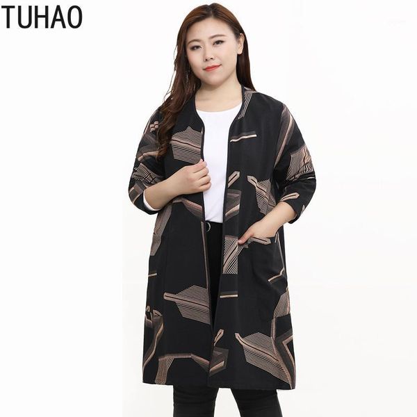 

tuhao large size 10xl 8xl 6xl 4xl women's windbreaker jacket autumn winter loose long coat middle age vinage trench coats wm061, Tan;black