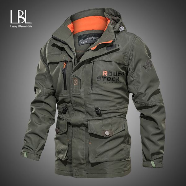 

mens military jackets 2020 autumn coats fashion army jackets casual outerwear male bomber jacket men overcoats brand clothing 1027, Black;brown
