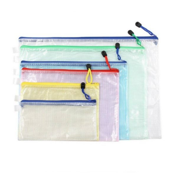 

Transparent Document Bag Pen Bag 10 Pieces/Lot A3/A4/A5/A6/B4/B5 PVC Waterproof Zipper File Bags For Office Metting