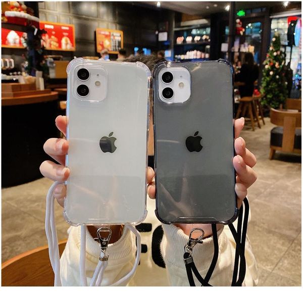 

kjoew case for iphone 12 11 pro max xs max xr x se 2020 7 8 6s plus crossbody lanyard str qylnrr