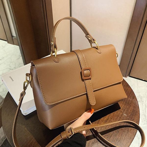 

cross body pure color messenger bag for women design 2021 fashion pu shoulder trendy purs and handbag versatile sac ladies