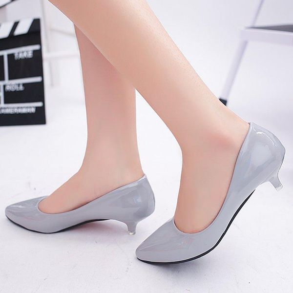 

3 cm low heel high heels stiletto wild women's shoes simple comfort work shoes shallow mouth pointed single fashion pumps, Black
